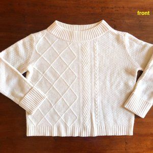 Saks Fifth Avenue 100% Cashmere cable pattern sweater size M - NEW